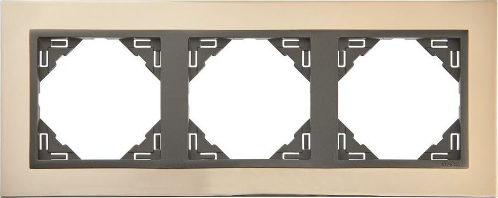 Efapel Efapel metallo ramka 3-krotna złoty czarny mat 90930 edo