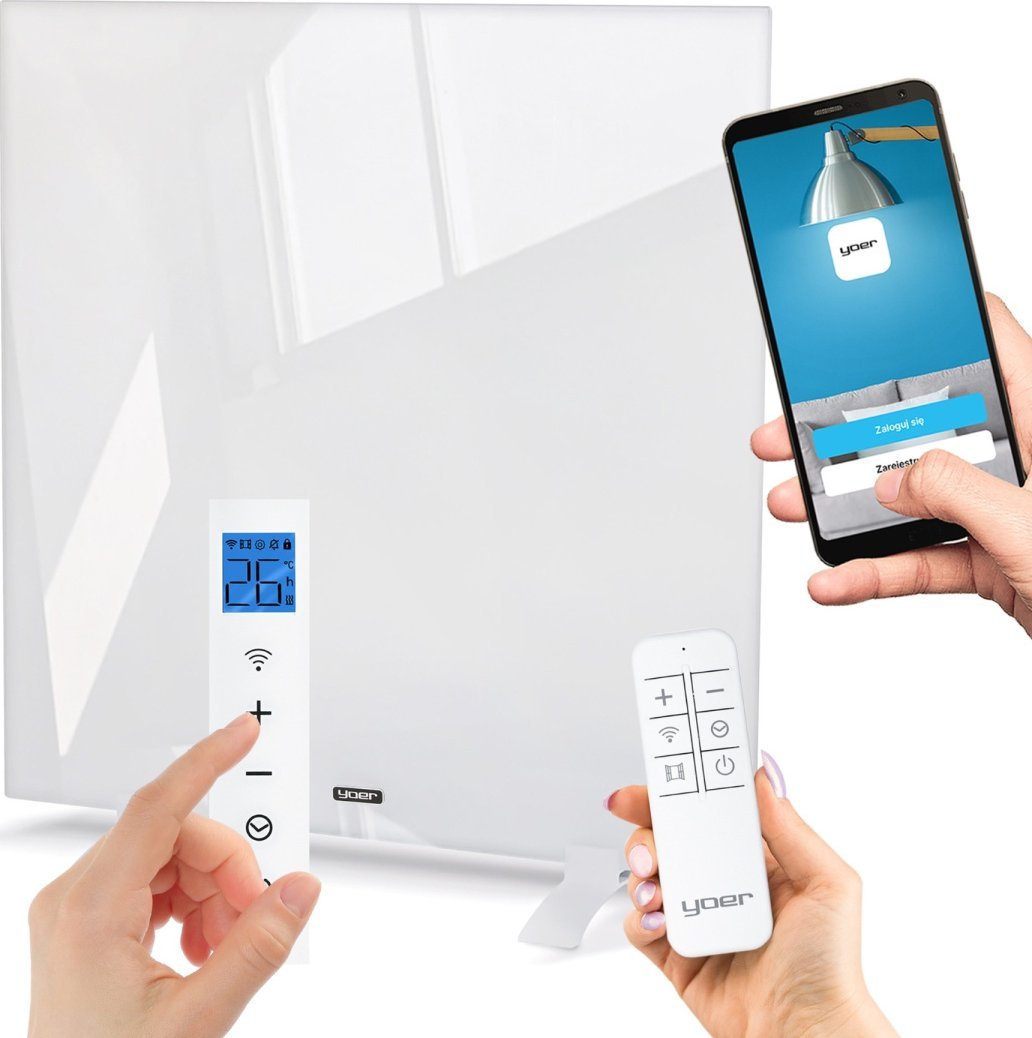 Grzejnik Yoer GRZEJNIK Elektryczny na podczerwień PROMIENNIK 400W +WiFi - Quadro IRH03W