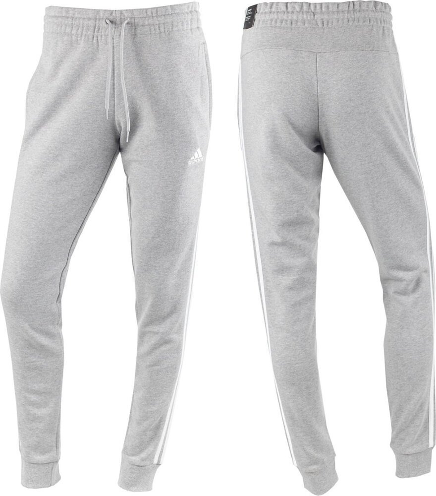 Adidas Spodnie damskie adidas Essentials 3-Stripes French Terry Cuffed szare IC9922 XL