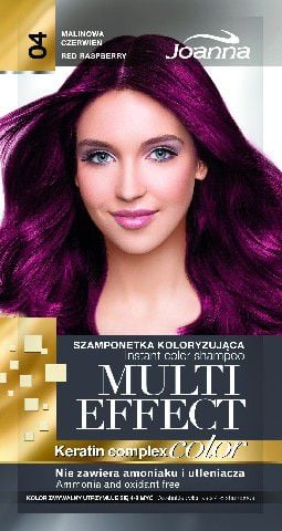 Joanna Multi Effect Color Keratin Complex Szamponetka 04 Malinowa Czerwień 35 g