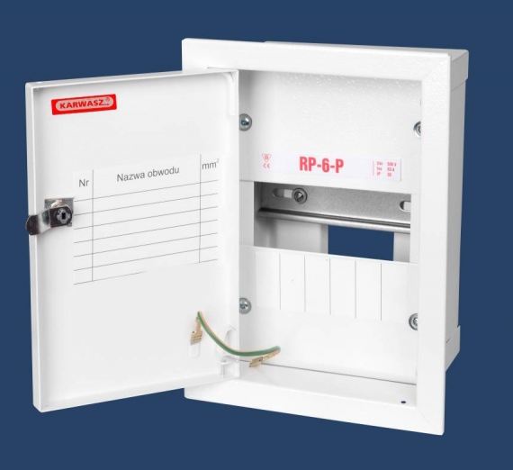 Karwasz Rozdzielnica bezpiecznikowa p/t plombowana IP30 biała (RP-6-P)