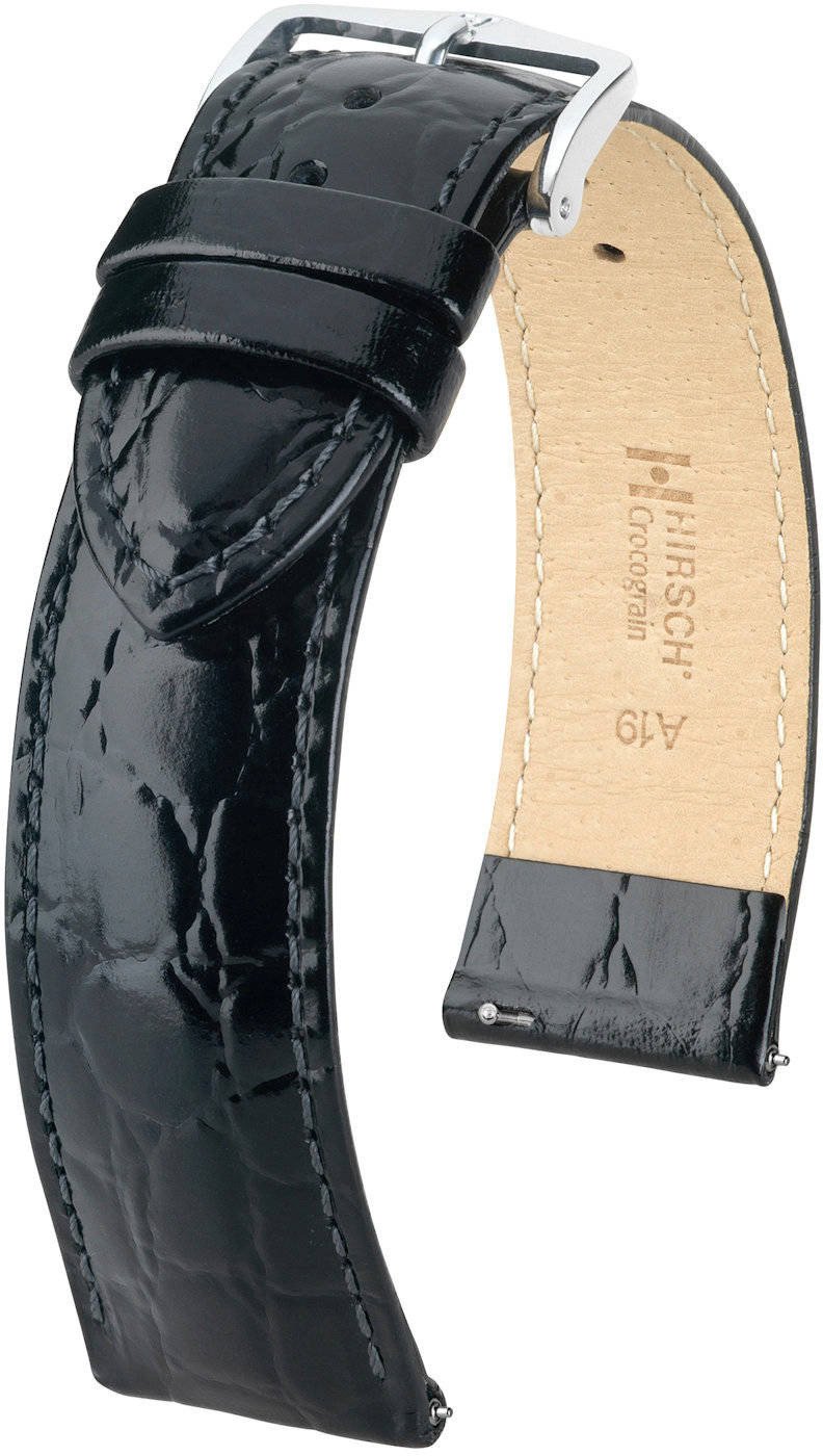 Skórzany wodoodporny pasek do zegarka 22 mm HIRSCH Crocograin L 12322850-2-22 .