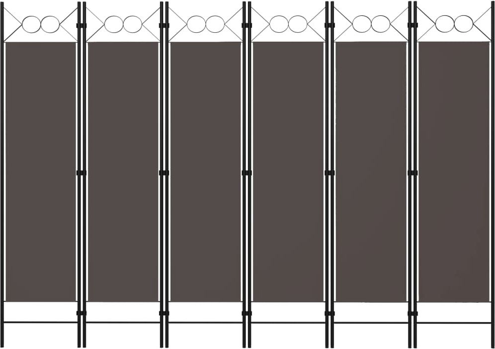 vidaXL Parawan 6-panelowy, antracytowy, 240 x 180 cm