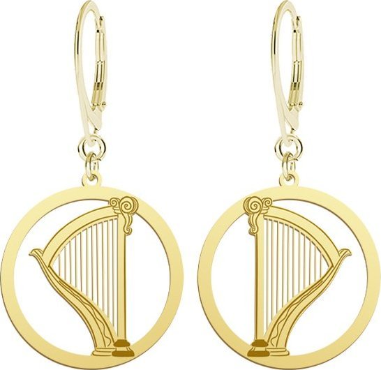 Radziszewska Jewellery Kolczyki Pozłacane Harfa GRAWER GRATIS