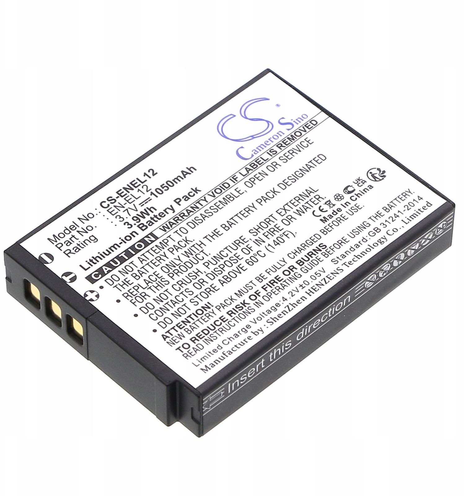 Akumulator Bateria Typ En-el12 Enel12 Do Nikon Coolpix / Keymission 170 360 / Cs-enel12