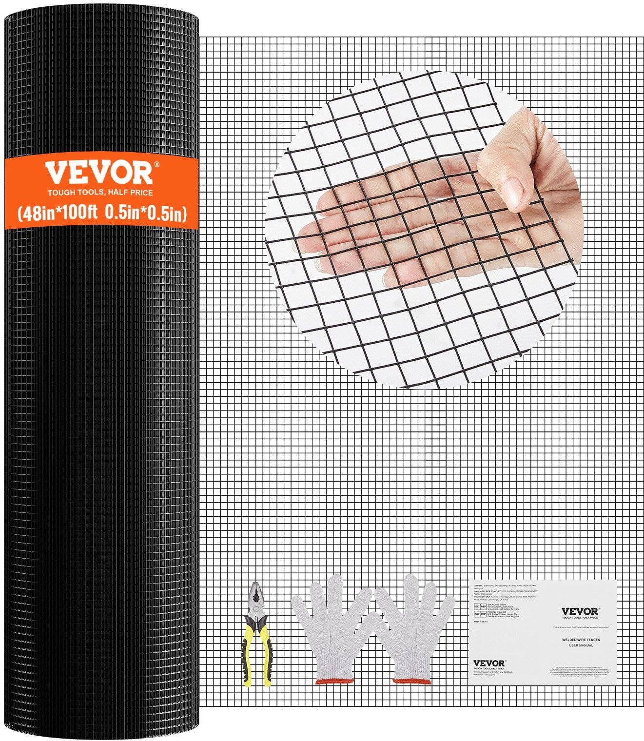 Siatka Hodowlana Metalowa Ogrodowa Ocynkowana 1.22x30.48 m