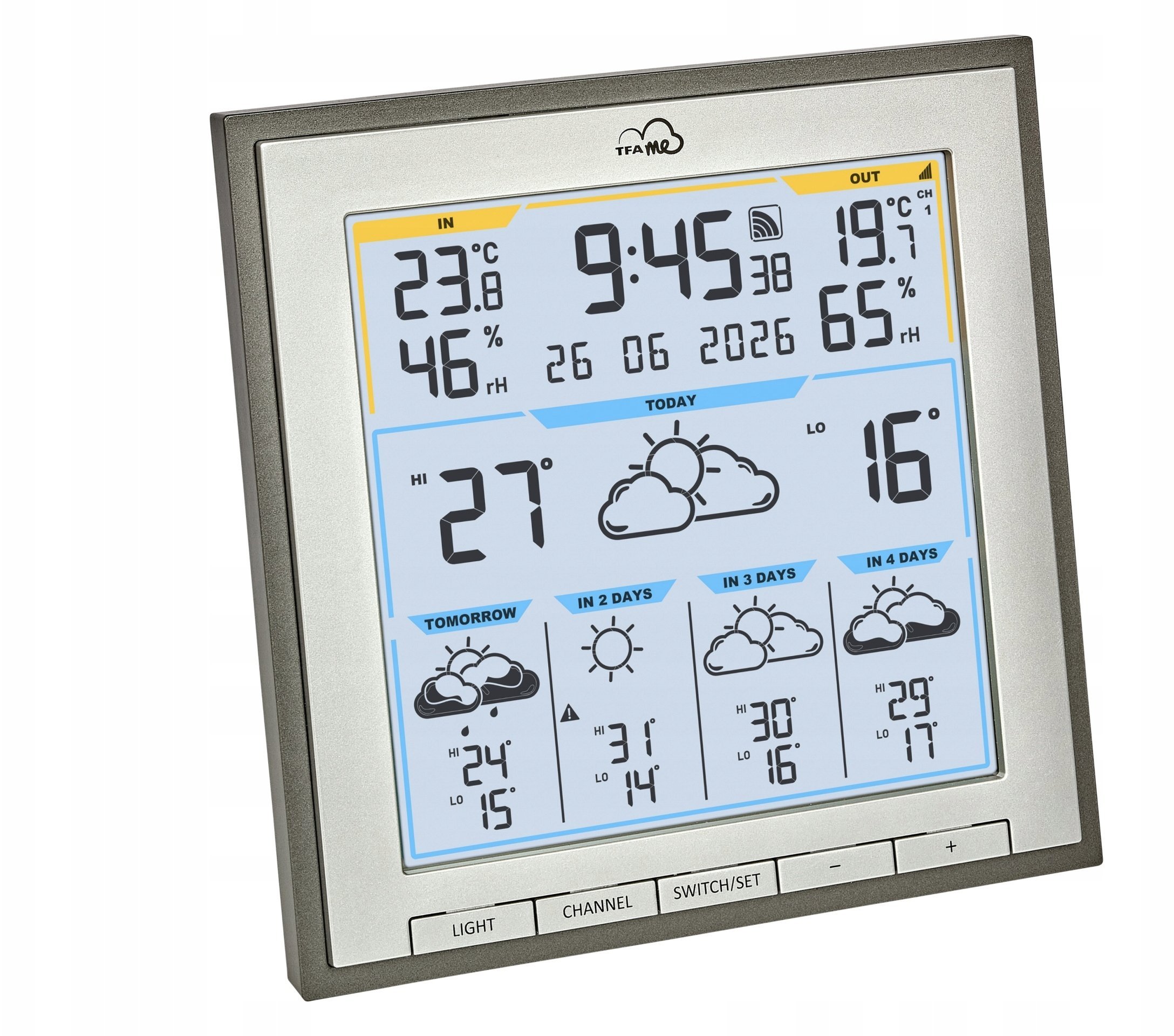 TFA .me 35.8105.10 ID-08 WLAN Stacja pogodowa bezprzewodowa szary