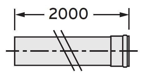 Vaillant Przedłużenie do rury spalinowej DN80 2m - 300832