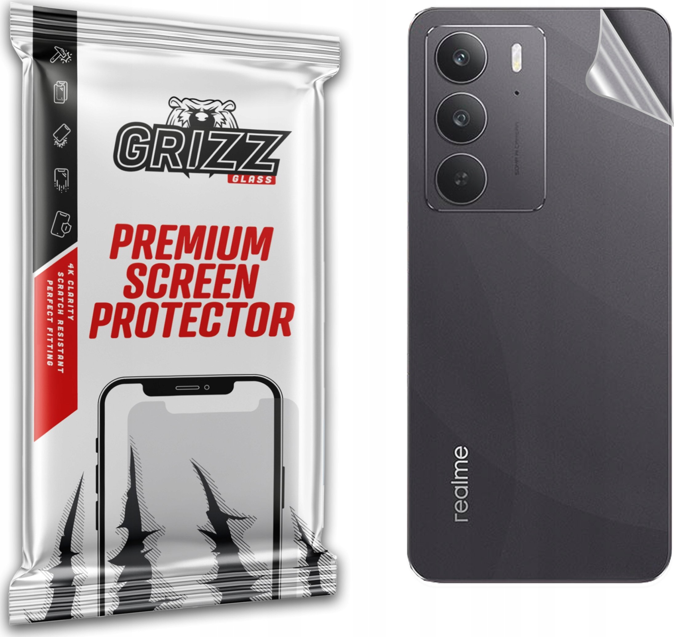 Folia na tył GrizzGlass SatinSkin do Realme C75