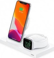 Belkin BOOST CHARGE 2-in-1 charging station 7.5W for iPhone and Apple Watch white Uszkodzone opakowanie standard