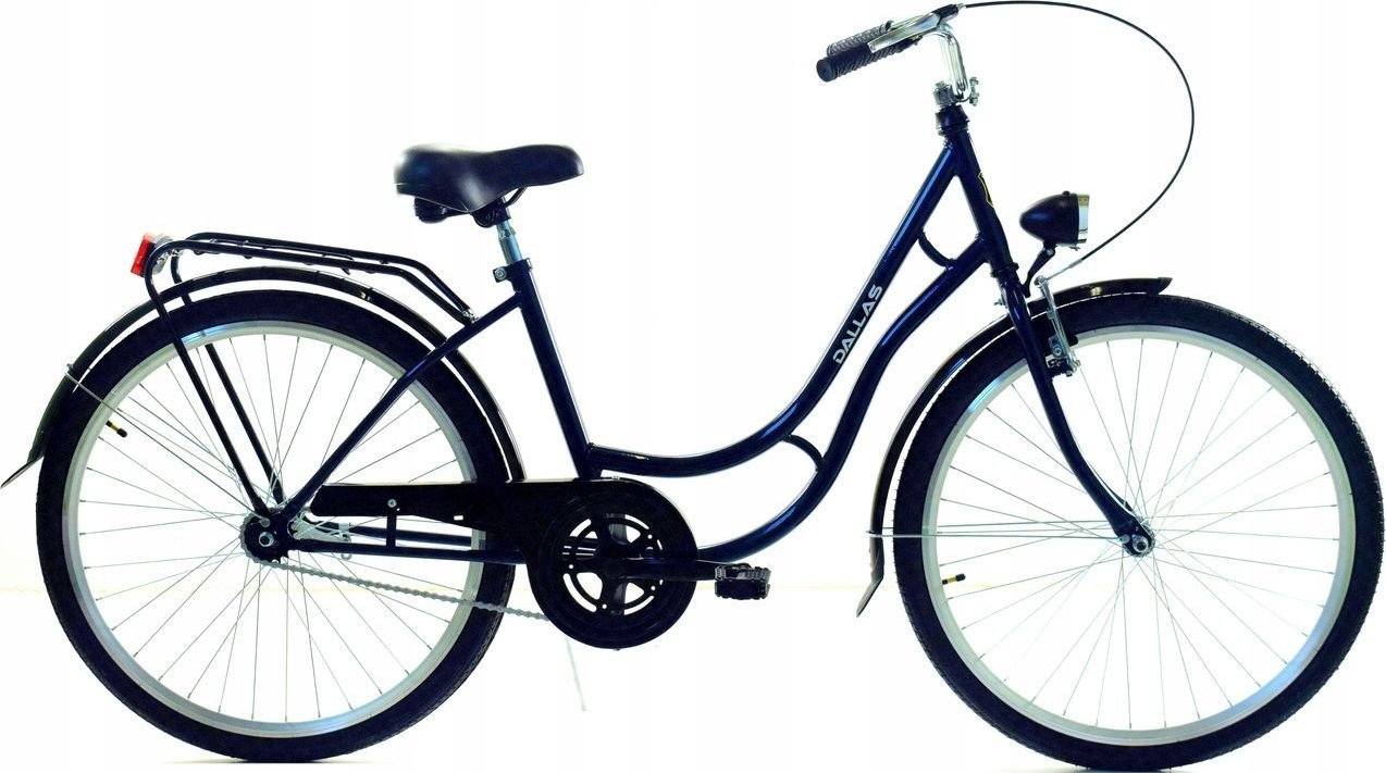 Dallas Bike Rower Dallas Retro 26" 1spd - granat z koszem