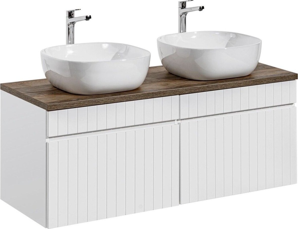 Comad Szafka z umywalką nablatową, Iconic, 160x46x46 cm, biały, mat