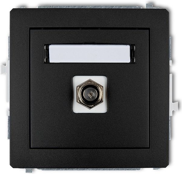 Karlik Gniazdo antenowe Deco pojedyncze SAT czarny mat (12DGF-1)