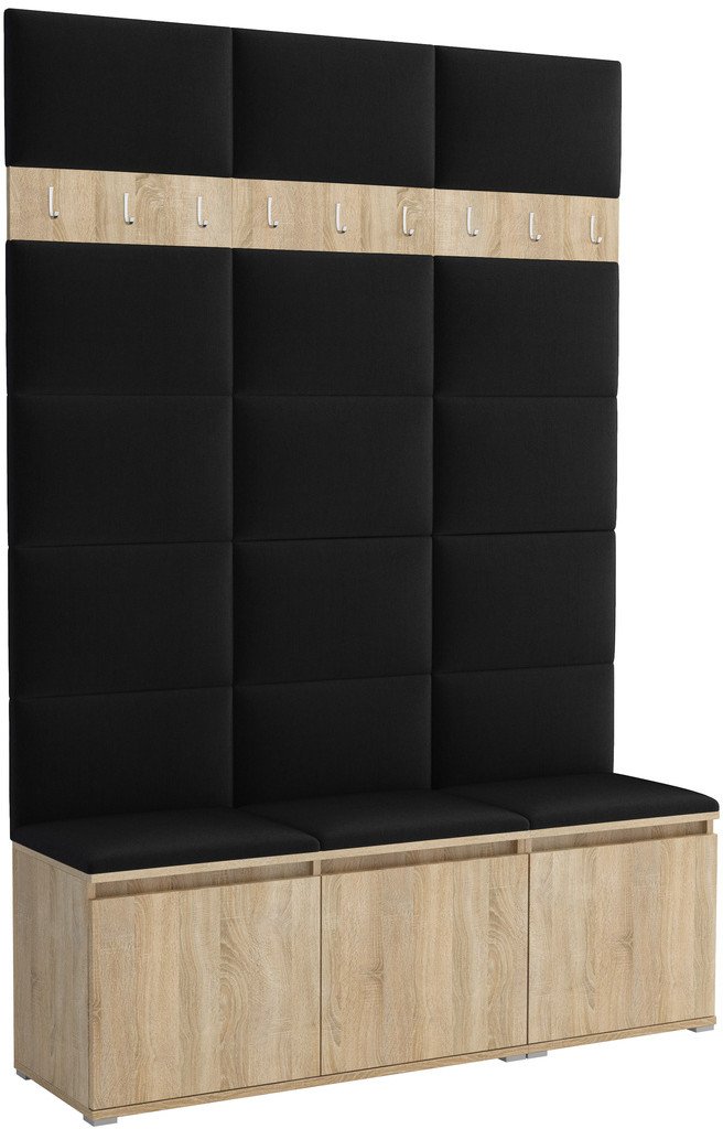 Tapicerowana garderoba Noris III - kolor sonoma + tkanina Trinity 16