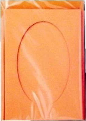 Karty passepartout prostokąt pomarańcz 10,5x15cm