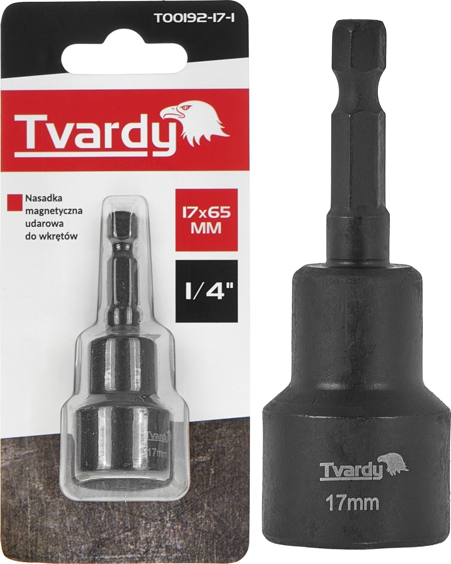 Nasadka magnetyczna udarowa do wkrętów 17mm x 65mm 1/4" (1/10/40/200)