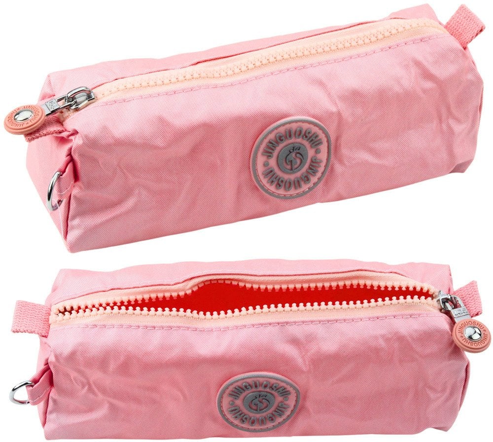 Piórnik Szkolny Organizer Jednokomorowy Różowy 21,5cm LEAN