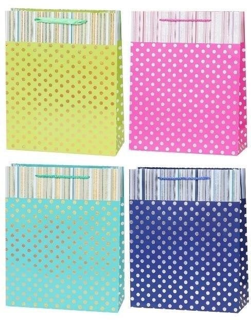 Torebka Lux 18x23x8cm kropki mix ROZETTE