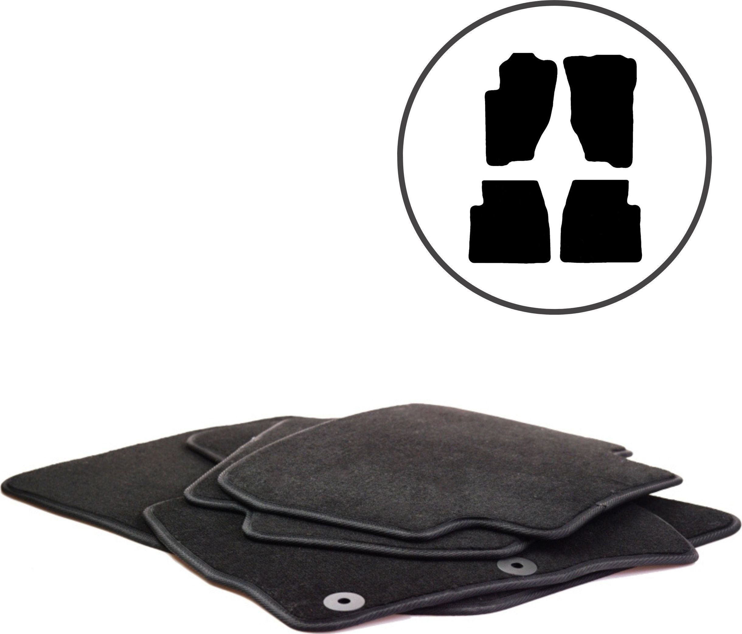 Dikel Dywaniki samochodowe welurowe 4szt. KIA Sorento I