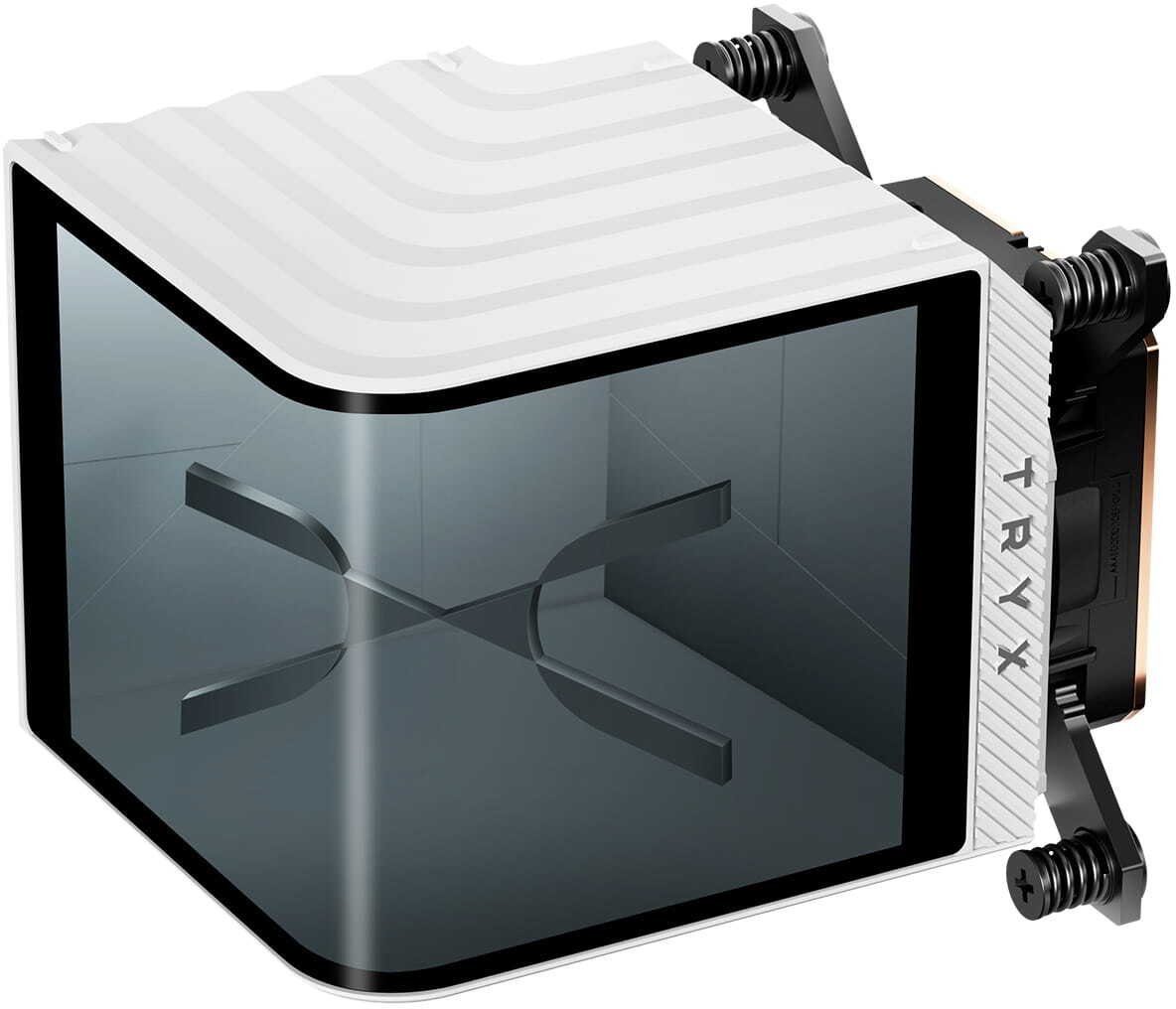 TRYX Panorama CPU-Wasserblock, AMOLED-Display, Intel- und AMD-Sockel - weiß