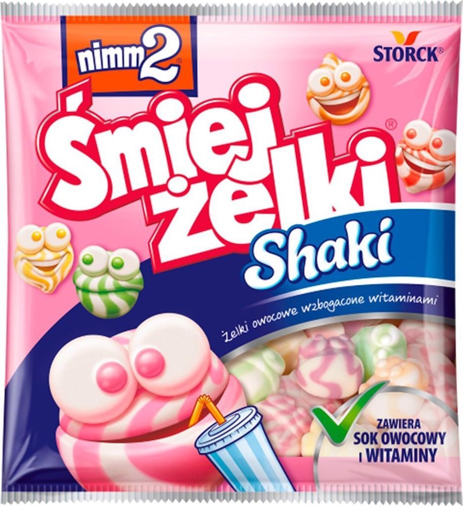 Nimm2 nimm2 Śmiejżelki Shaki Żelki owocowe wzbogacone witaminami 90 g