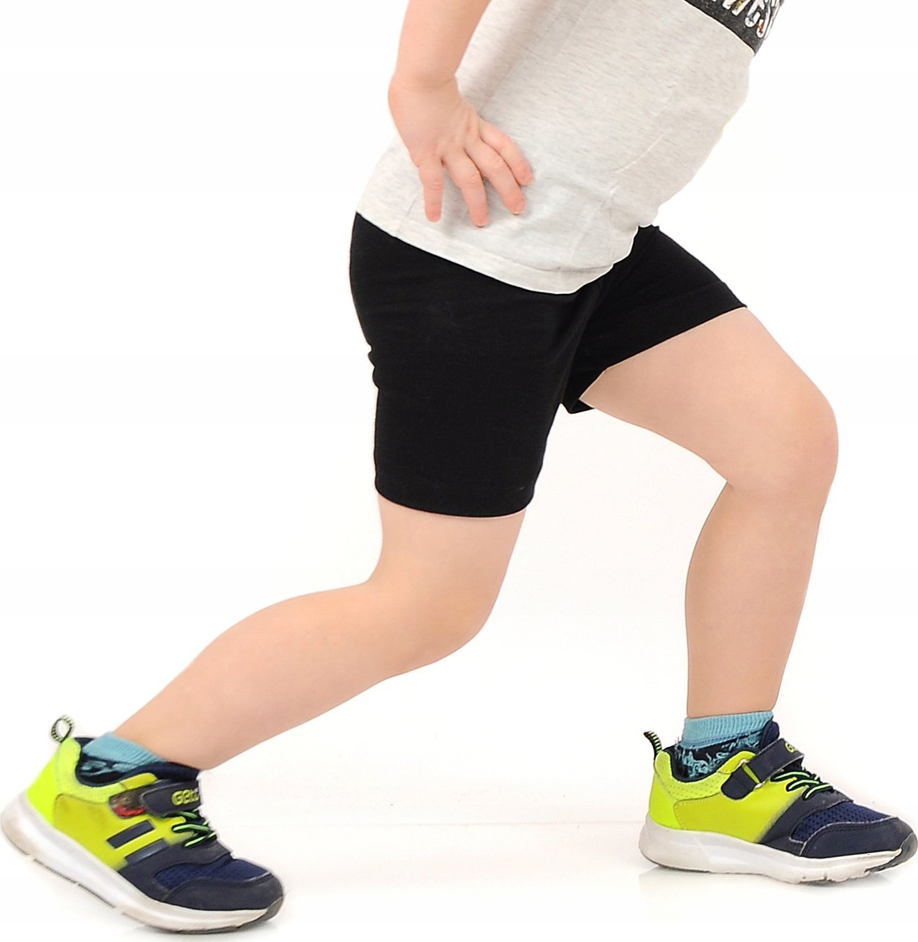 Krótkie spodenki chłopięce Kolarki dziecięce Getry 1/2 Szorty CZARNE 134