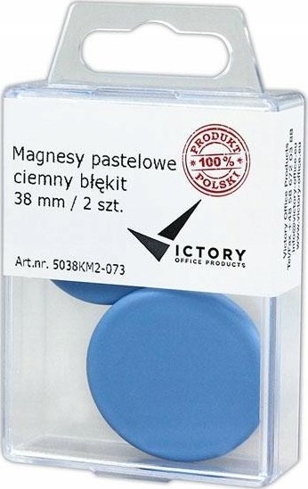 Victory Office Product MAGNESY VICTORY OFFICE 38MM 2SZT. PASTELOWE CIEMNONIEBIESKIE