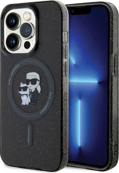 Karl Lagerfeld Karl Lagerfeld KLHMP15LHGKCNOK iPhone 15 Pro 6.1" czarny/black hardcase Karl&Choupette Glitter MagSafe