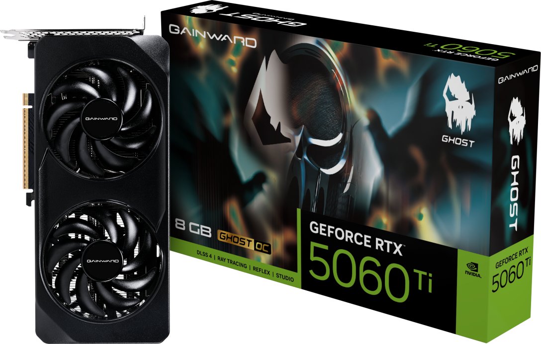 Karta graficzna Gainward GeForce RTX 5060 Ti Ghost OC 8GB GDDR7 DLSS4 (NE7506TT19P1-GB2062B)