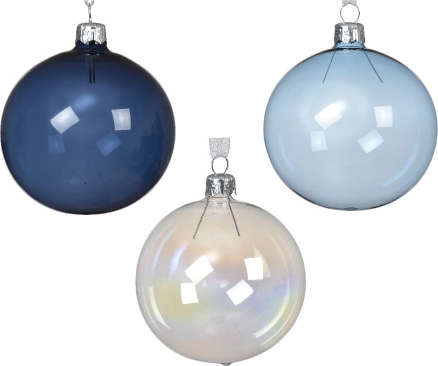 Kaemingk Szklana bombka na choinkę 8cm transparentna 1szt