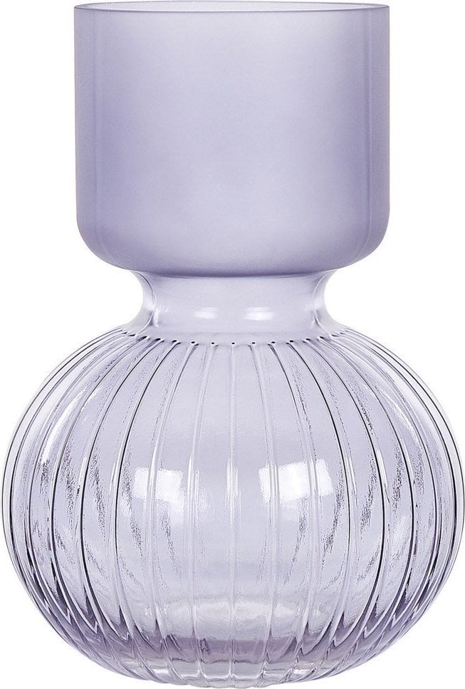 Ramka Beliani Wazon na kwiaty szklany 26 cm fioletowy THETIDIO!