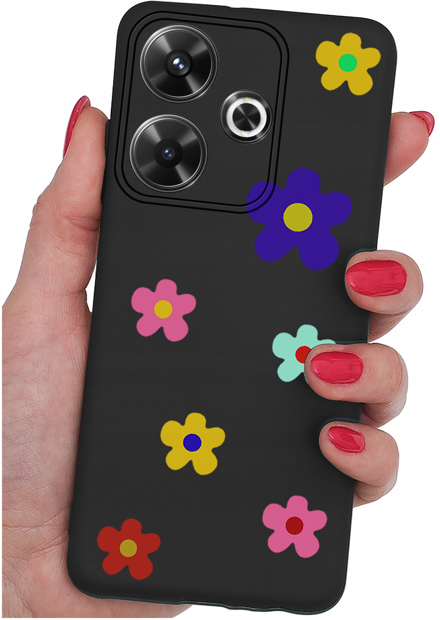 Etui do Xiaomi Redmi 13 4G WZORY |SILIKONOWE MATT CASE + SZKŁO 9H