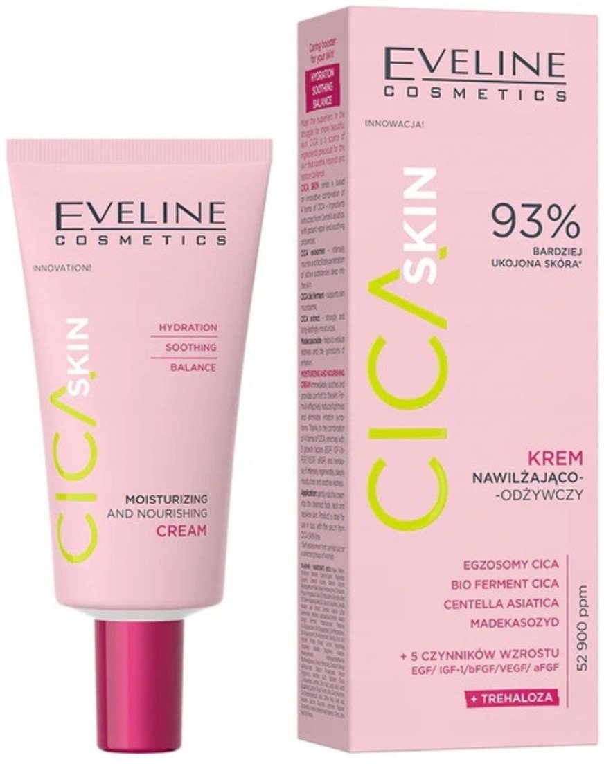 Eveline Cica Skin Nawilżająco Odżywczy Krem Do Twarzy z Trehalozą 50ml