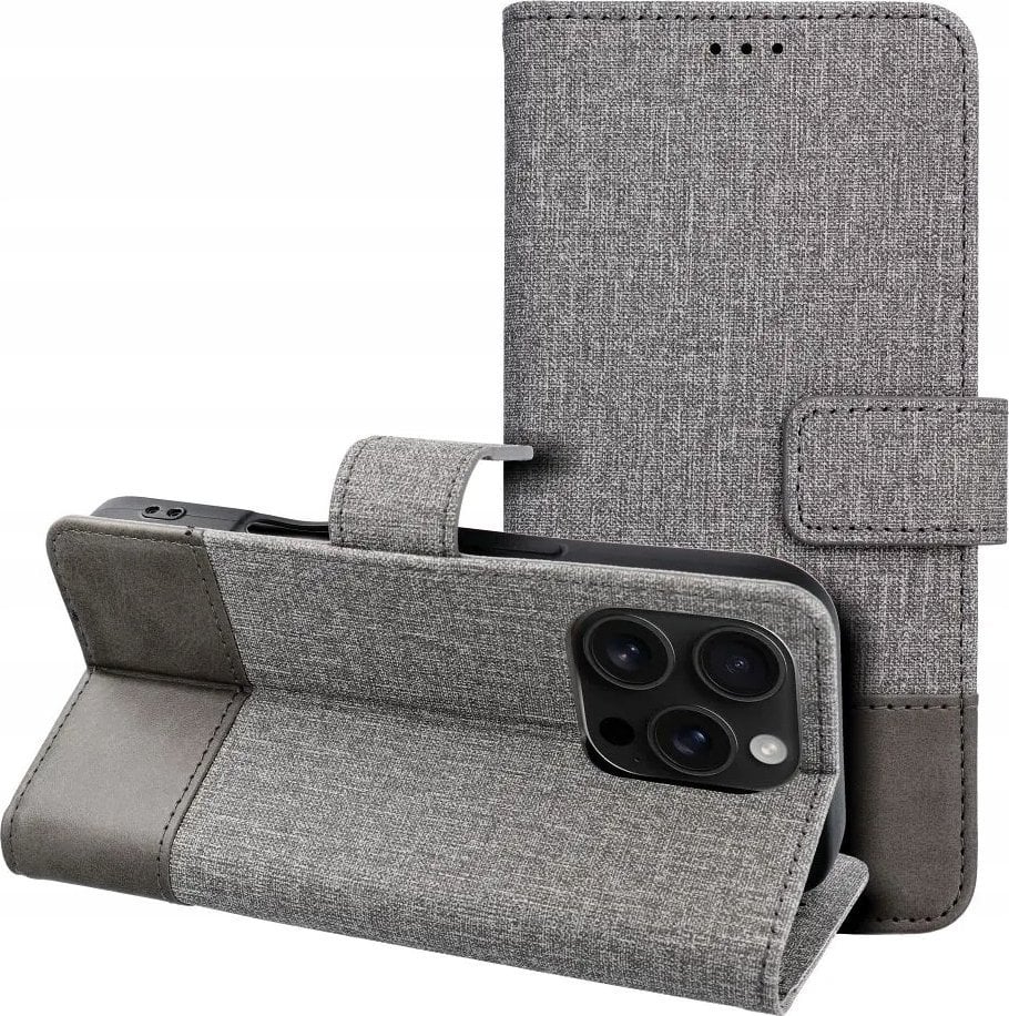 Kabura GOMMA Book do XIAOMI Redmi NOTE 14 4G (GLOBAL - 163.25mm x 76.55mm x 8.16mm) szary