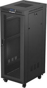 SZAFA INSTALACYJNA RACK STOJĄCA 19" 32U 600X800 CZARNA DRZWI PERFOROWANE LCD LANBERG (FLAT PACK)