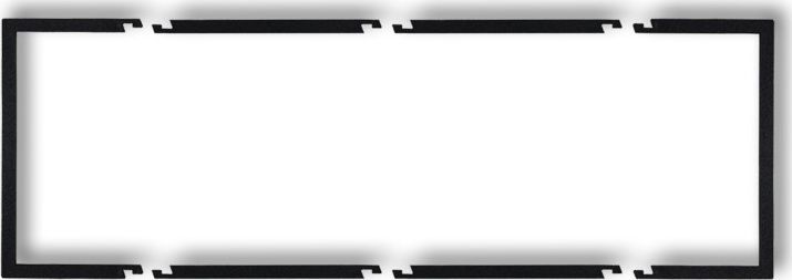 Karlik Ramka wypełniająca potrójna serii Deco czarny mat (12DRW-3)