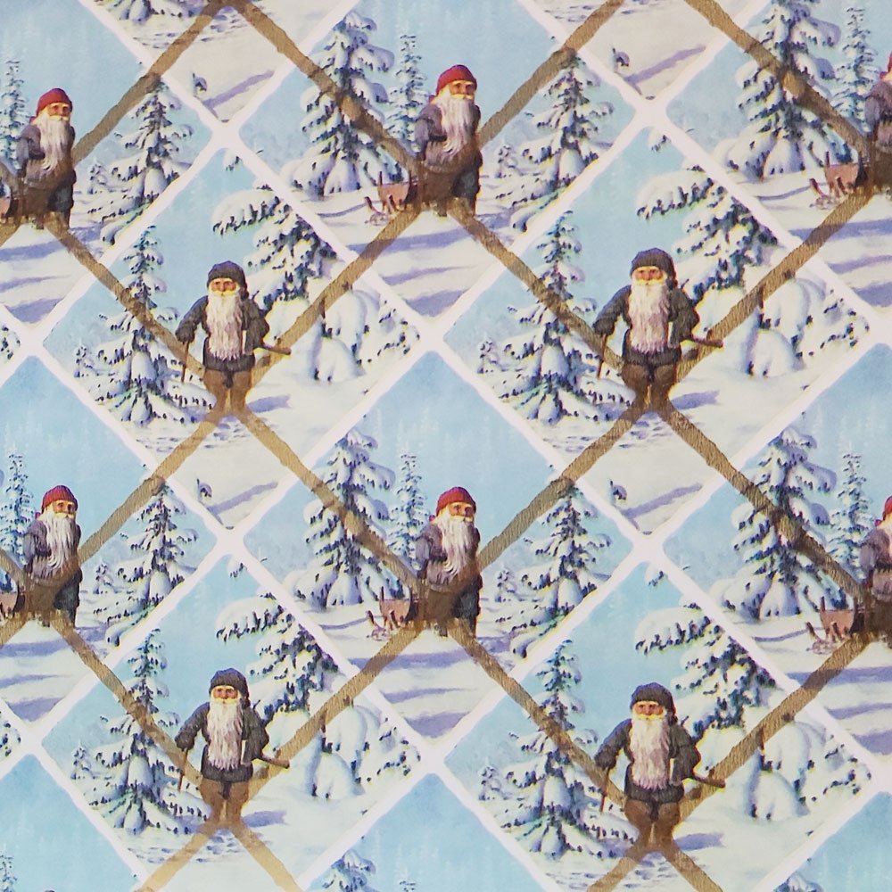 Papier świąteczny mikołaj błękitny 57cmx20m 20m71