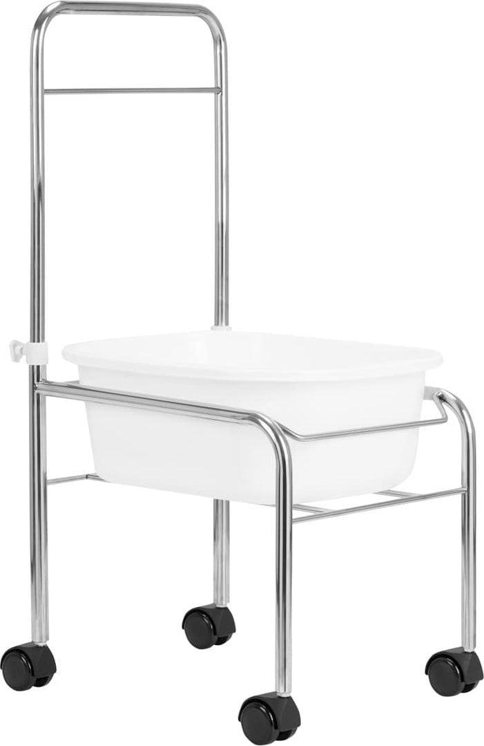 Activeshop Brodzik do pedicure na kółkach chrom