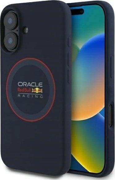 Red Bull RBHMP16M24SIILVR iPhone 16 Plus 6.7" Hard Case Navy Silicone Red Ring MagSafe