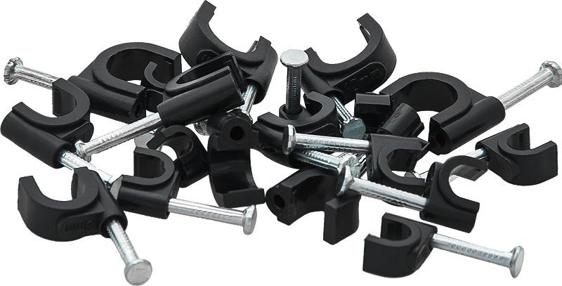 Blow 42-014# Uchwyt kabla 6mm czarny okrągły