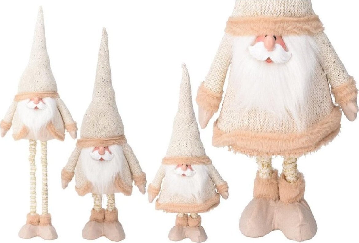 Christmas decoration Ozdoba dekoracyjna świąteczna Mikołaj na teleskopowych nogach złoty 30x18x100cm