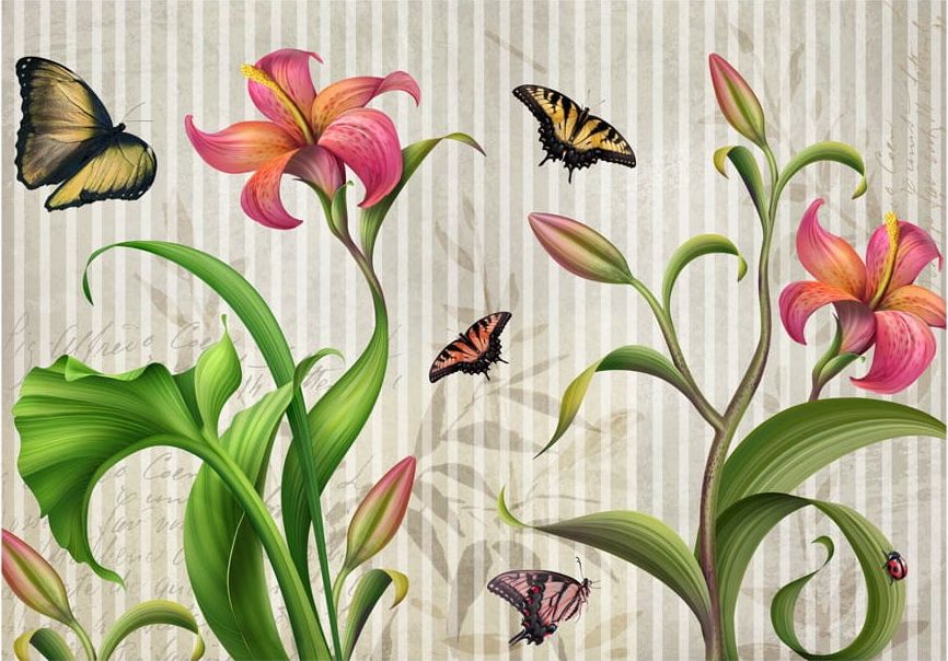 DecoNest Fototapeta - Vintage - łąka - 200X140