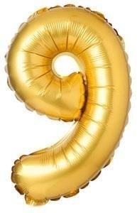 Balon foliowy matowy złoty 9 69cm