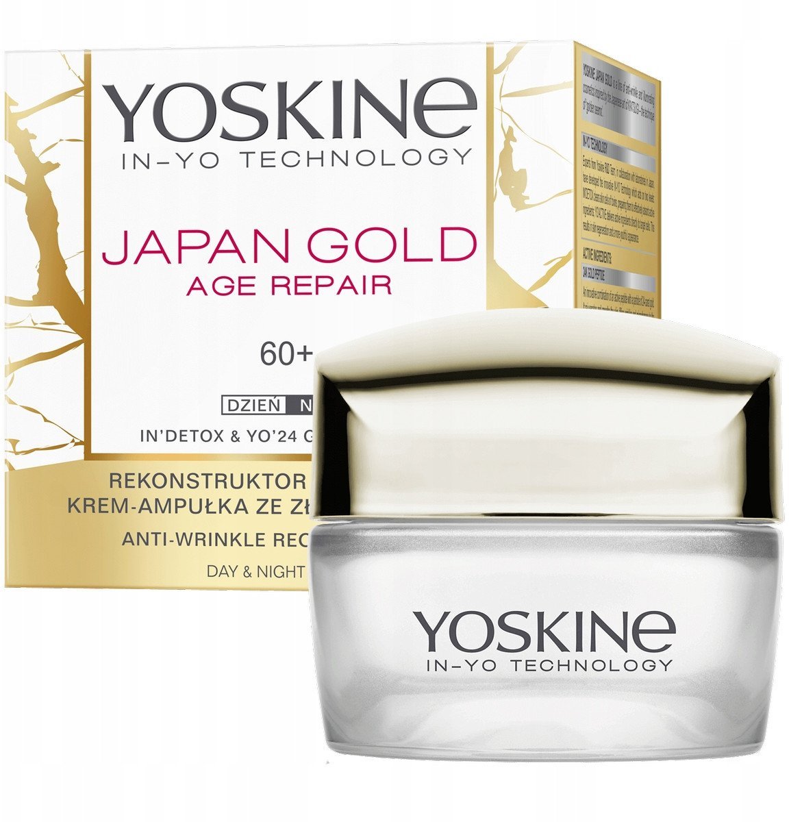 Yoskine, Japan Gold 60+, Repairing, Day & Night, Cream, Face, 50 ml For Women