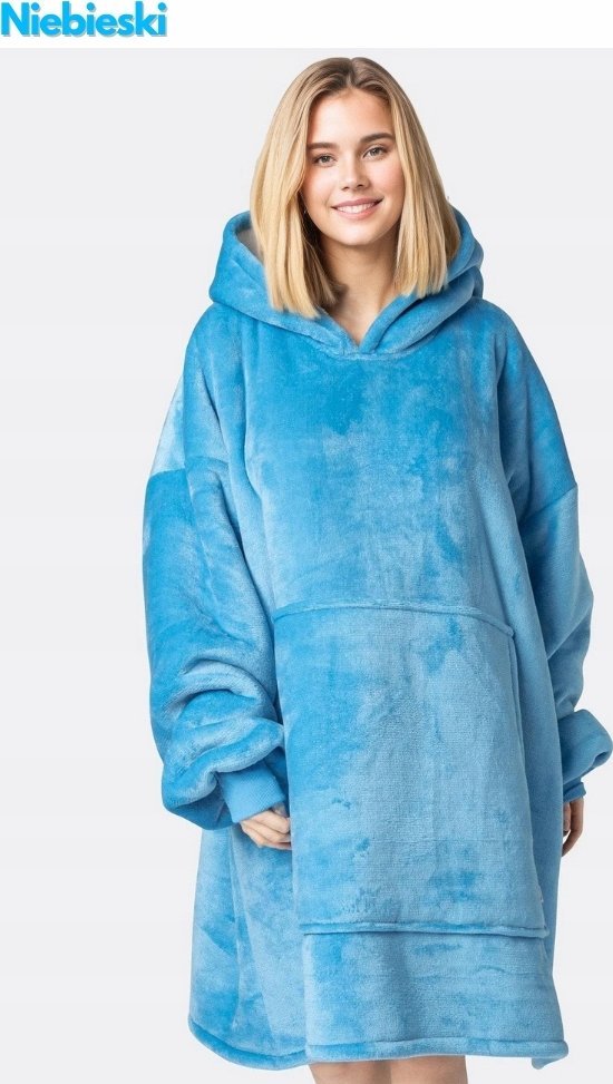 ZOLTA Ciepły koc TV Bluza z rękawami Narzuta Szlafrok 160x85