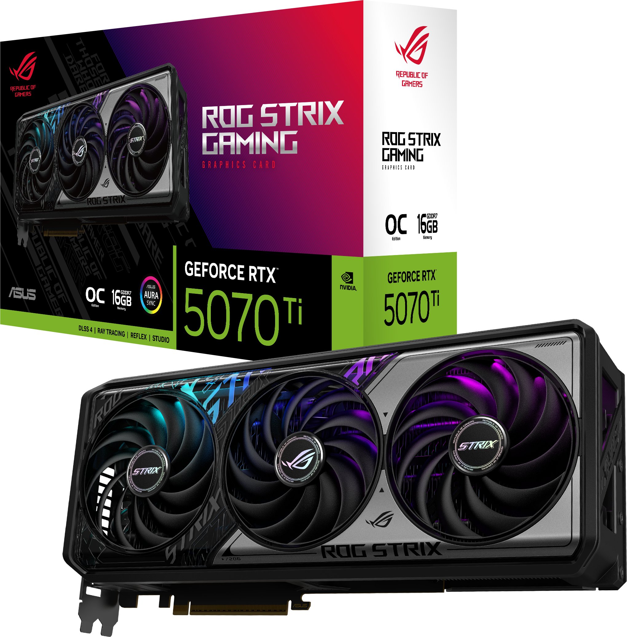 Karta graficzna Asus ROG Strix GeForce RTX 5070 Ti OC 16GB GDDR7 DLSS4 (ROG-STRIX-RTX5070TI-O16G-GAMING)