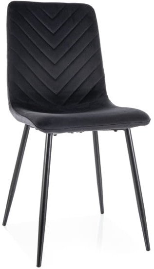 Tapicerowane krzesło DAREN VELVET czarny