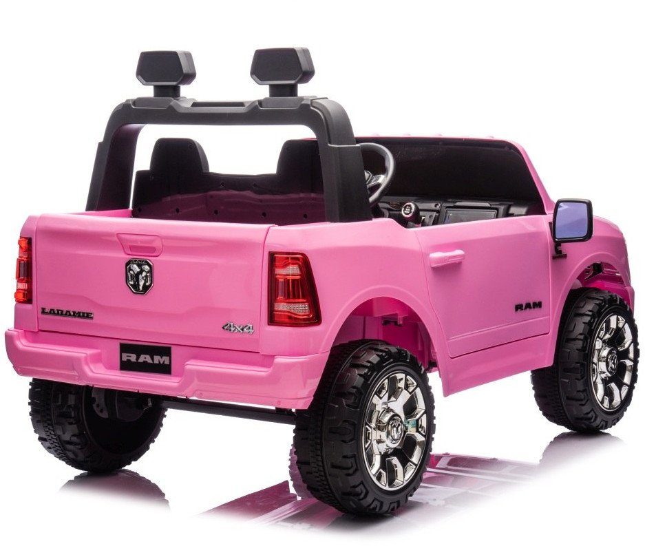 RAM [JJ2599] Auto Ram 3500 na akumulator 2x200W 24V/7Ah ekosóra EVA LED bluetooth - różowy