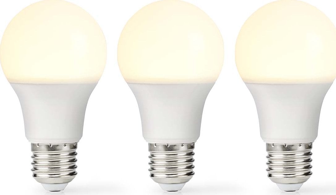 Nedis Nedis LBE27A602P3 lampa LED Ciepłe białe 2700 K 8,5 W E27 F