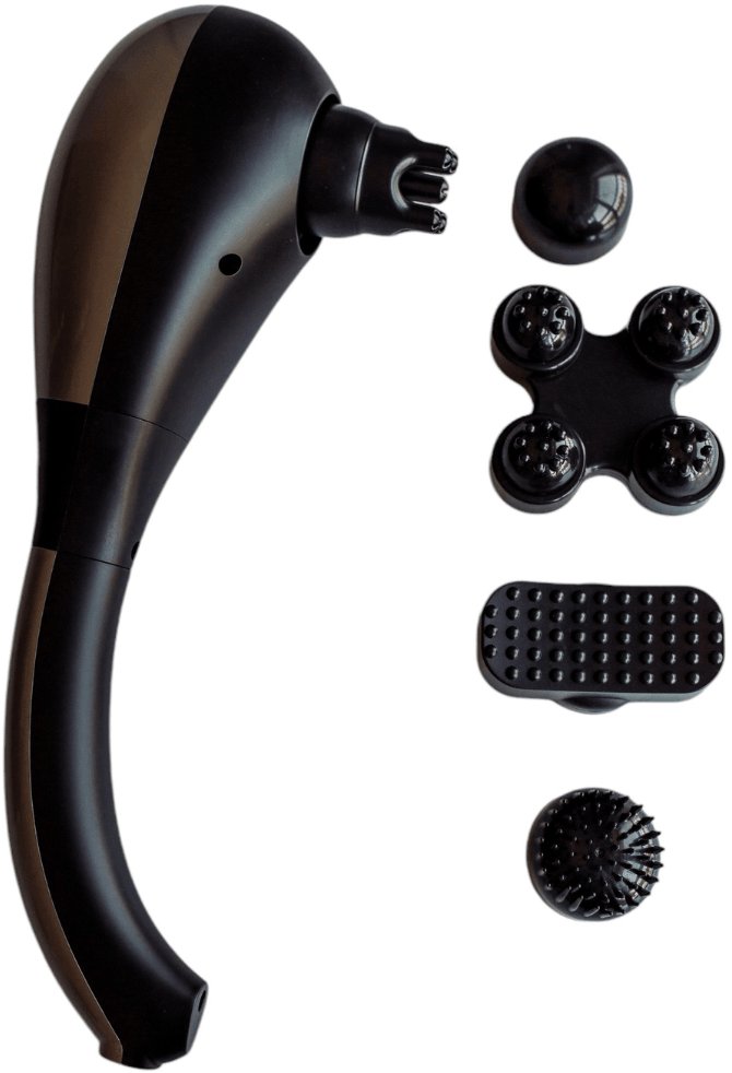 Zenet ZET-716: Akumulatorowy ręczny masażer do głębokich tkanek z 5 przystawkami